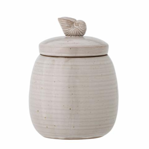Mahlet Jar w/Lid, Nature, Stoneware