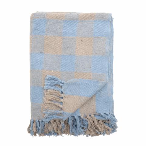 Largs Throw, Blue, Recycled Cotton