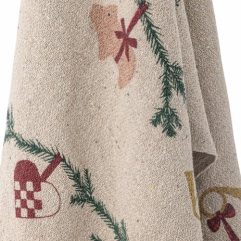 Yule Throw, Nature, Recycled Cotton