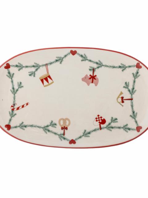 Yule Servierplatte, Natur, Steingut