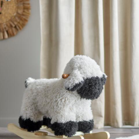 Dolly Jouet à Bascule, Mouton, Blanc, Polyester