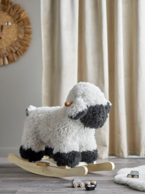 Dolly Rocking Toy, Sheep, White, Polyester