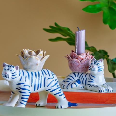 Rory Candle Holder, Multi, Stoneware