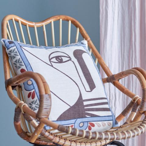 Rudaur Coussin, Blue, Coton