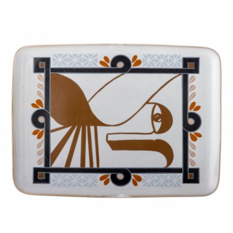 Rudaur Serveringsfad, Multifarvet, Stentøj