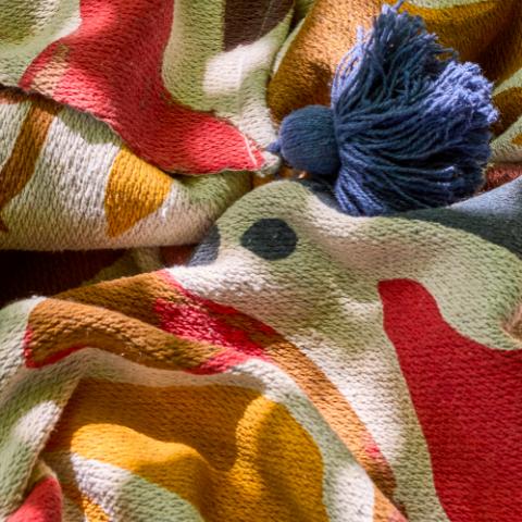 Horus Throw, Multi, Recycled Cotton