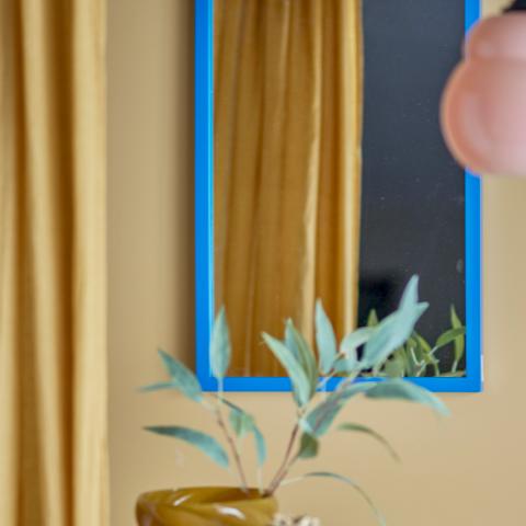 Atle Wall Mirror, Blue, MDF