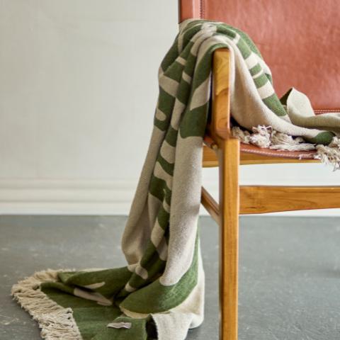 Dalmine Throw, Green, Recycled Cotton