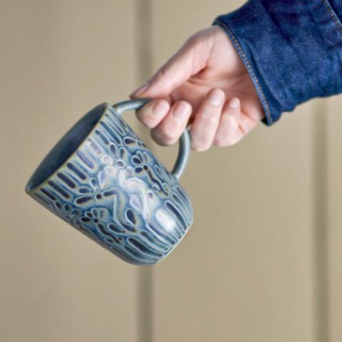 Samsin Mug, Blue, Grès