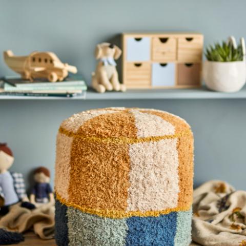 Kio Pouf, Multicolore, Coton