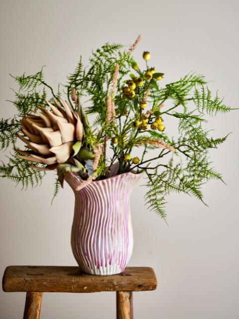 Floral Vase, Rose, Stoneware