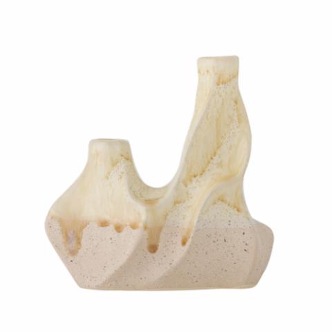 Wavy Bougeoir, Blanc, Grès