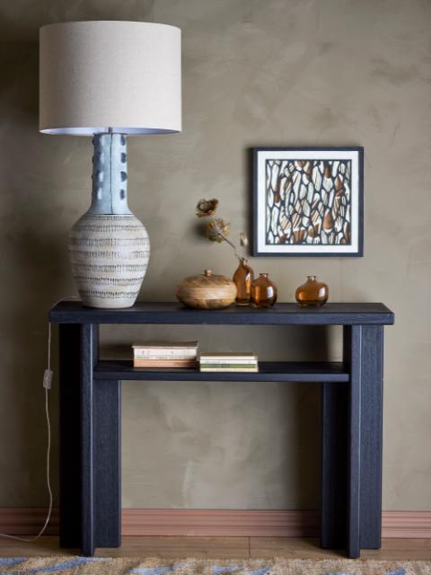 Cupa Console Table, Black, Firwood