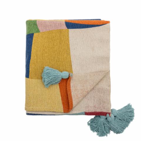 Colorine Throw, Nature, Recycled Cotton