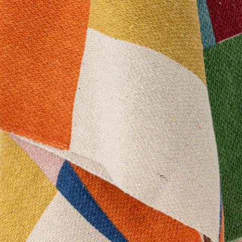 Colorine Throw, Multi, Recycled Cotton