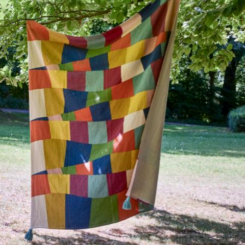 Colorine Throw, Multi, Recycled Cotton