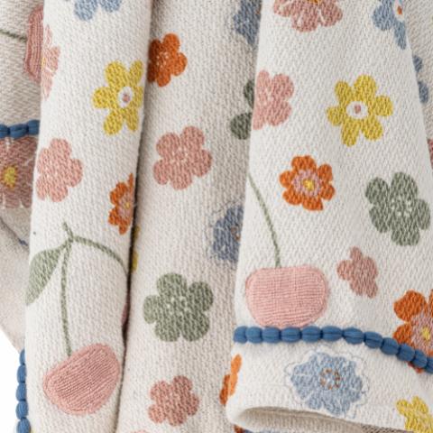 Cherry Throw, Multi, Recycled Cotton