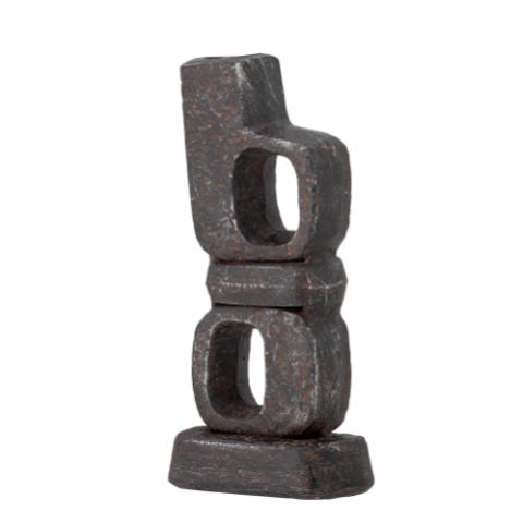 Sanah Candle Holder, Black, Cast Iron