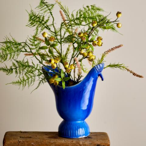 Wylie Vase, Blue, Grès