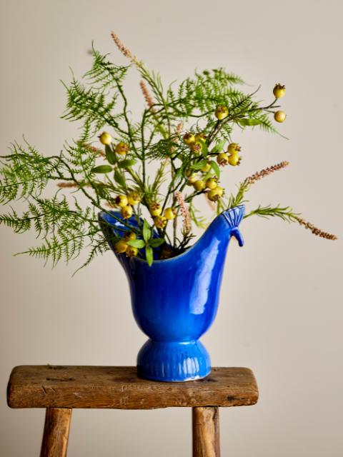 Wylie Vase, Blue, Stoneware