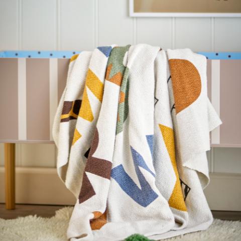 Memmo Throw, Multi, Recycled Cotton