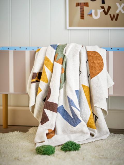 Memmo Plaid, Multicolore, Coton recyclé