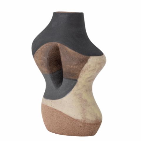 Vica Vase, Brown, Stoneware