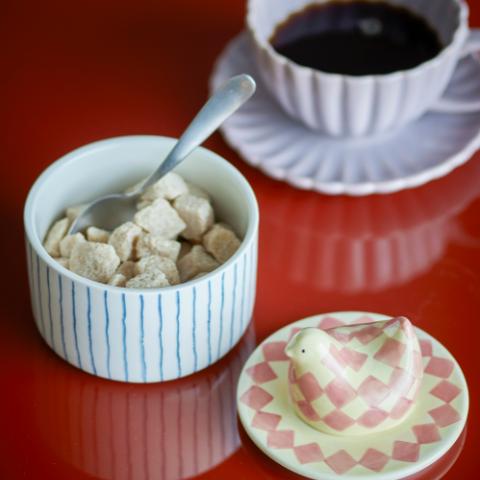 Biona Cruche avec couvercle , Multicolore, Grès