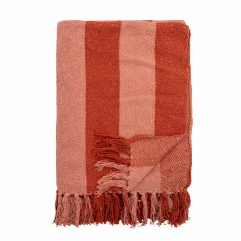 Frello Plaid, Orange, Coton recyclé