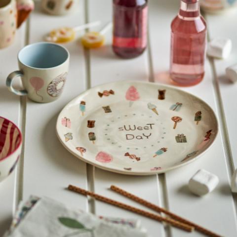 Sweets Assiette, Multicolore, Grès