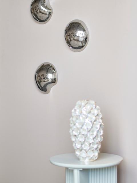 Bobby Wall Decor, Silver, Stoneware
