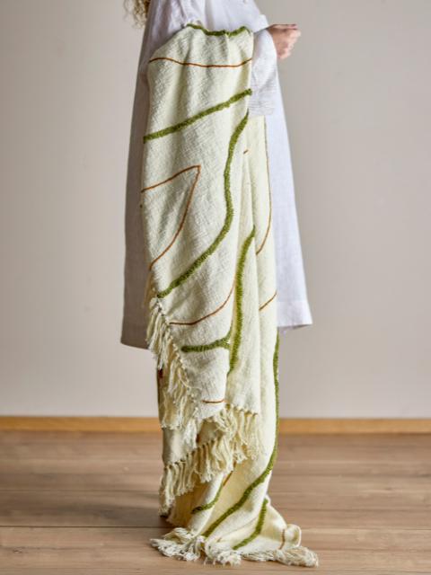Osasio Throw, Green, Cotton OEKO-TEX®