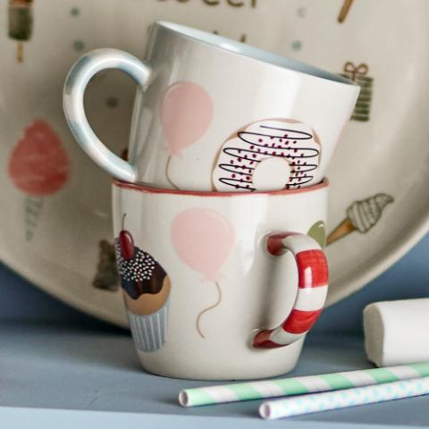 Darby Tasse, Multicolore, Grès