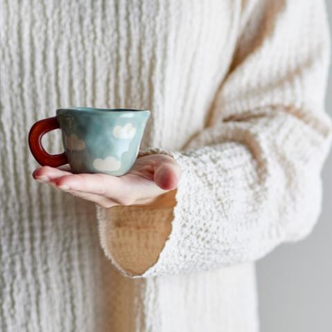 Nini Cup, Blue, Stoneware