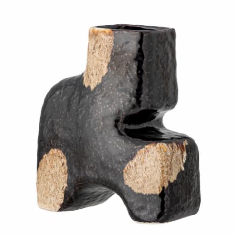 Ollia Vase, Black, Stoneware