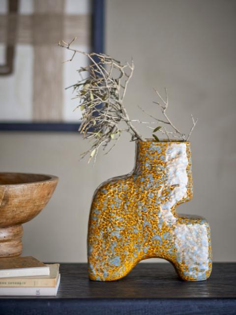 Ollia Vase, Brown, Stoneware