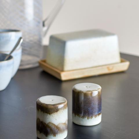 Paula Ensemble de sel et poivre, Gris, Grès