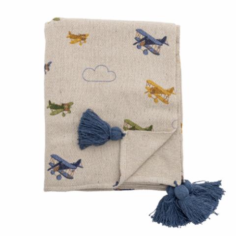Plane Throw, Nature, Recycled Cotton