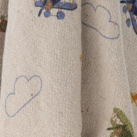 Plane Throw, Nature, Recycled Cotton