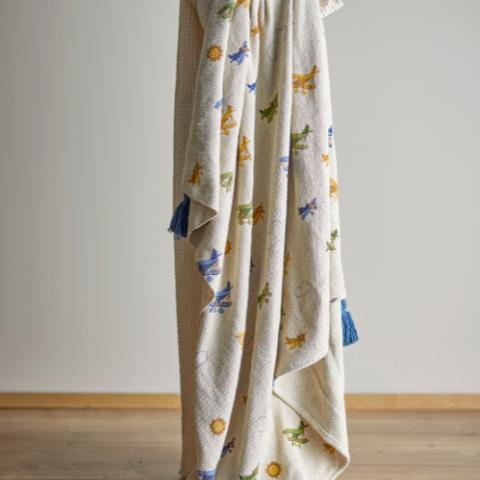 Plane Throw, Nature, Recycled Cotton