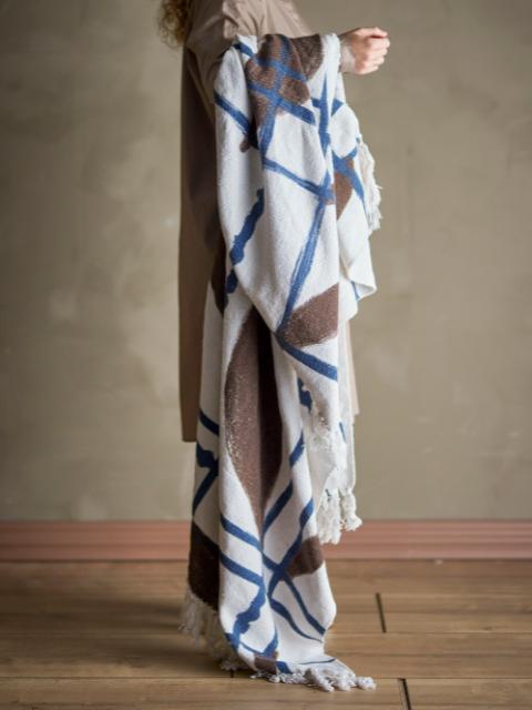 Imperia Throw, Nature, Recycled Cotton