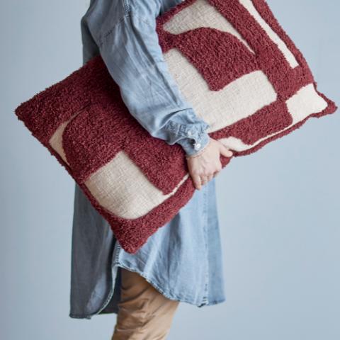 Olica Coussin, Rouge, Coton OEKO-TEX®