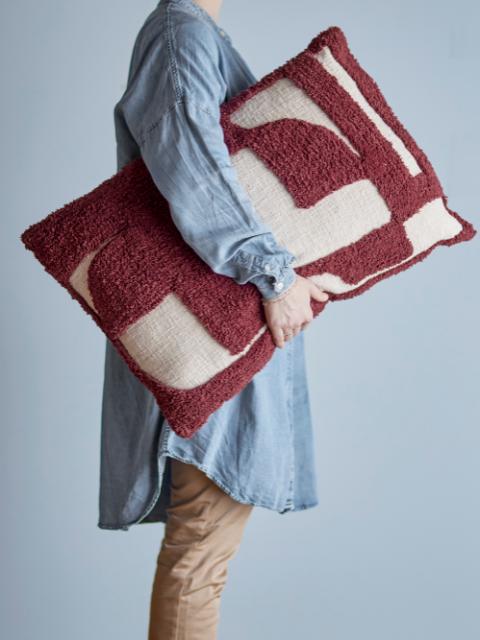 Olica Cushion, Red, Cotton OEKO-TEX®