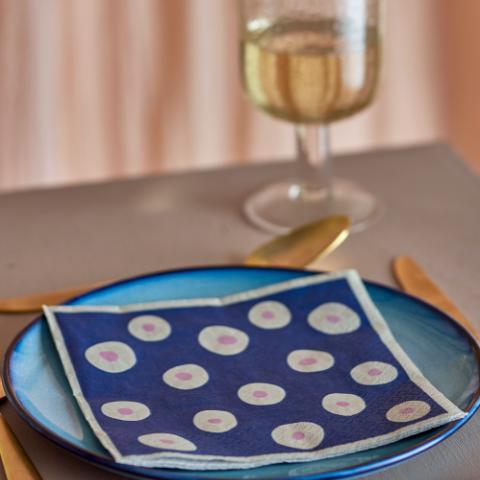 Eviaya Serviette, Bleu, FSC® Mix, Papier