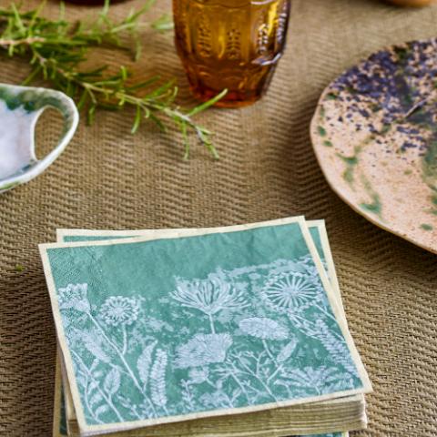 Faustina Serviette, Jaune, FSC® Mix, Papier