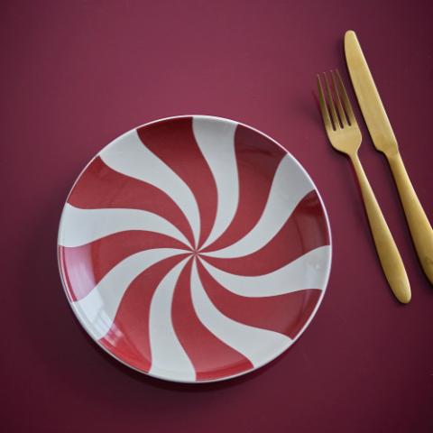 Yule Assiette, Multicolore, Grès