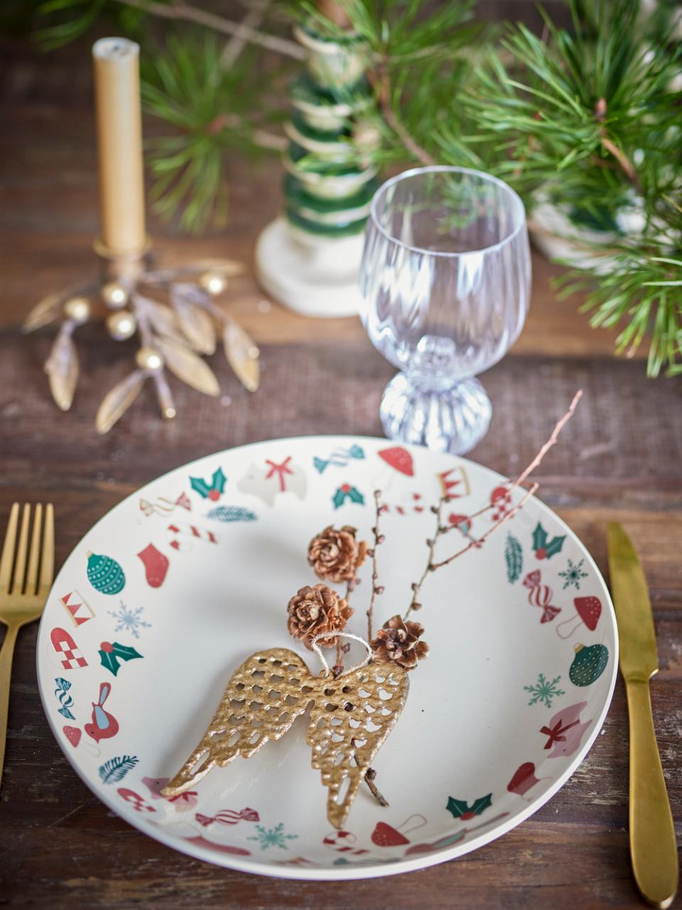 Yule Servierplatte, Natur, Steingut
