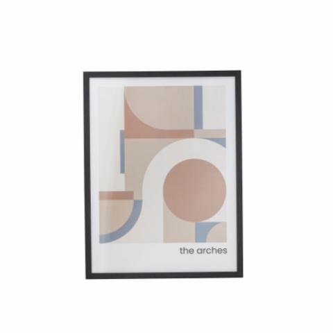 Arches Illustration w/ Frame, Multi, Pine