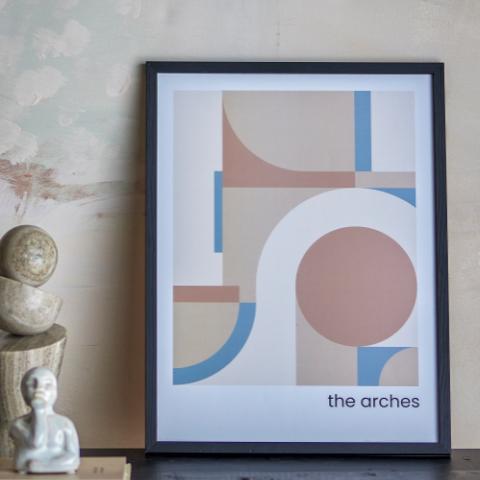 Arches Illustration avec cadre, Multicolore, Pin