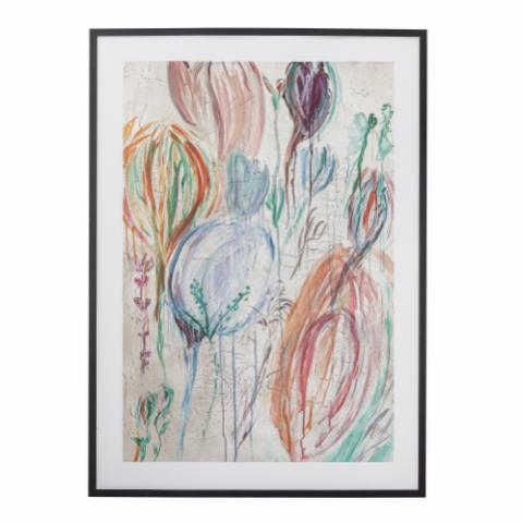 Francine Illustration w/ Frame, Multi, Pine